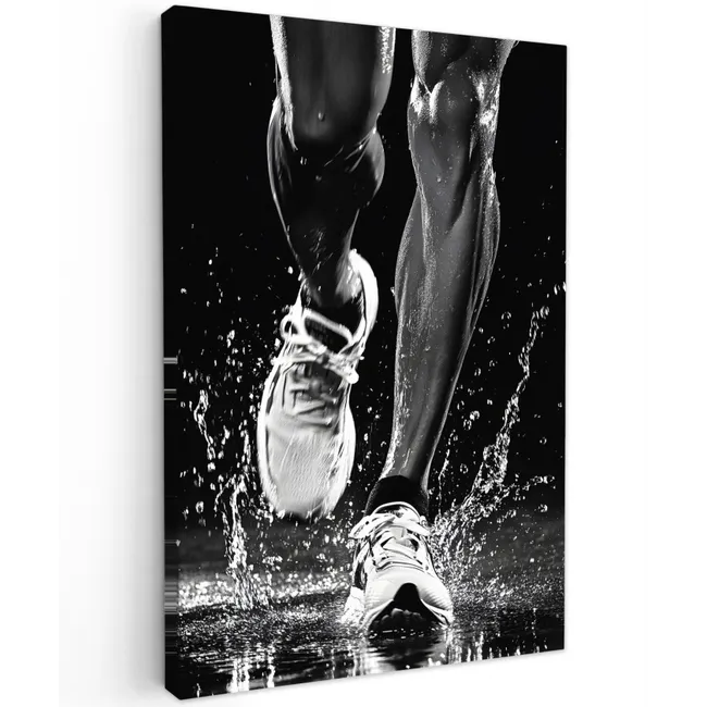 Hardloopschoenen - Rennen - Druppels - Zwart canvas 2cm klein -z3d