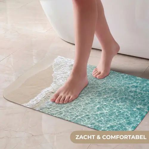 Kust - Zand - Blauw Badmat klein -USP_ZachtNL