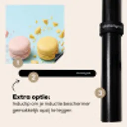 Macarons - Kleurrijk - Pastel Inductie beschermer vinyl 3mm middel -zzzzzzz-induclip_NL