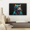 Graffiti - Kat - Zwart - Jas canvas 2cm klein -sfeer6