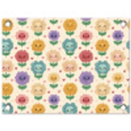 Bloemen - Hartjes - Kleurrijk tuinposter los doek klein 239 -3d