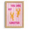Lobster - Love - Valentijn fotolijst eiken zonder passe partout klein -3d