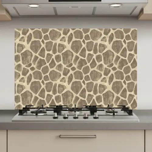 Giraf - Patroon - Beige - Bruin keuken achterwand spatscherm klein 900 -3d_website