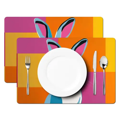 Haas - Kleurvakken - Oren - Roze Placemat vinyl groot -zzsfeer2_Kitchenyeah-website