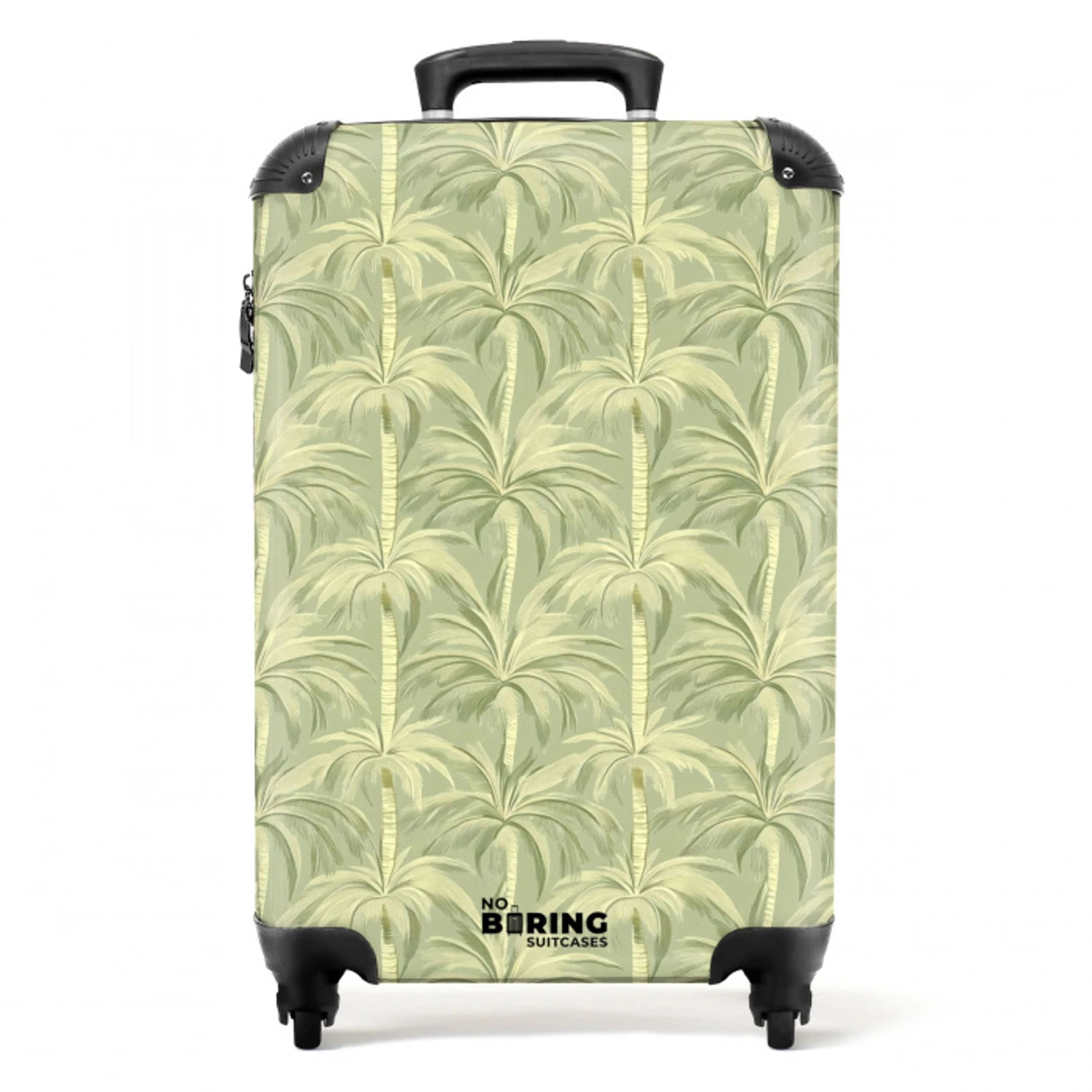 Palmwoud - Tropisch - Groen NBS - Handbagage koffer - Volwassenen Unisex middel -productfoto_recht