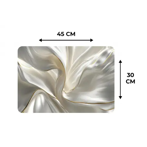 Stof - Plooien - Goud Placemat vinyl groot -specs