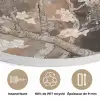 Amandelbloesem - Kunst - Van Gogh - Beige - Abstract Akoestische PET Vilt - Rond klein -closeup_FR