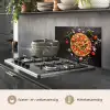 Pizza - Groente - Kruiden - Keuken - Industrieel keuken achterwand spatscherm klein -usp_NL