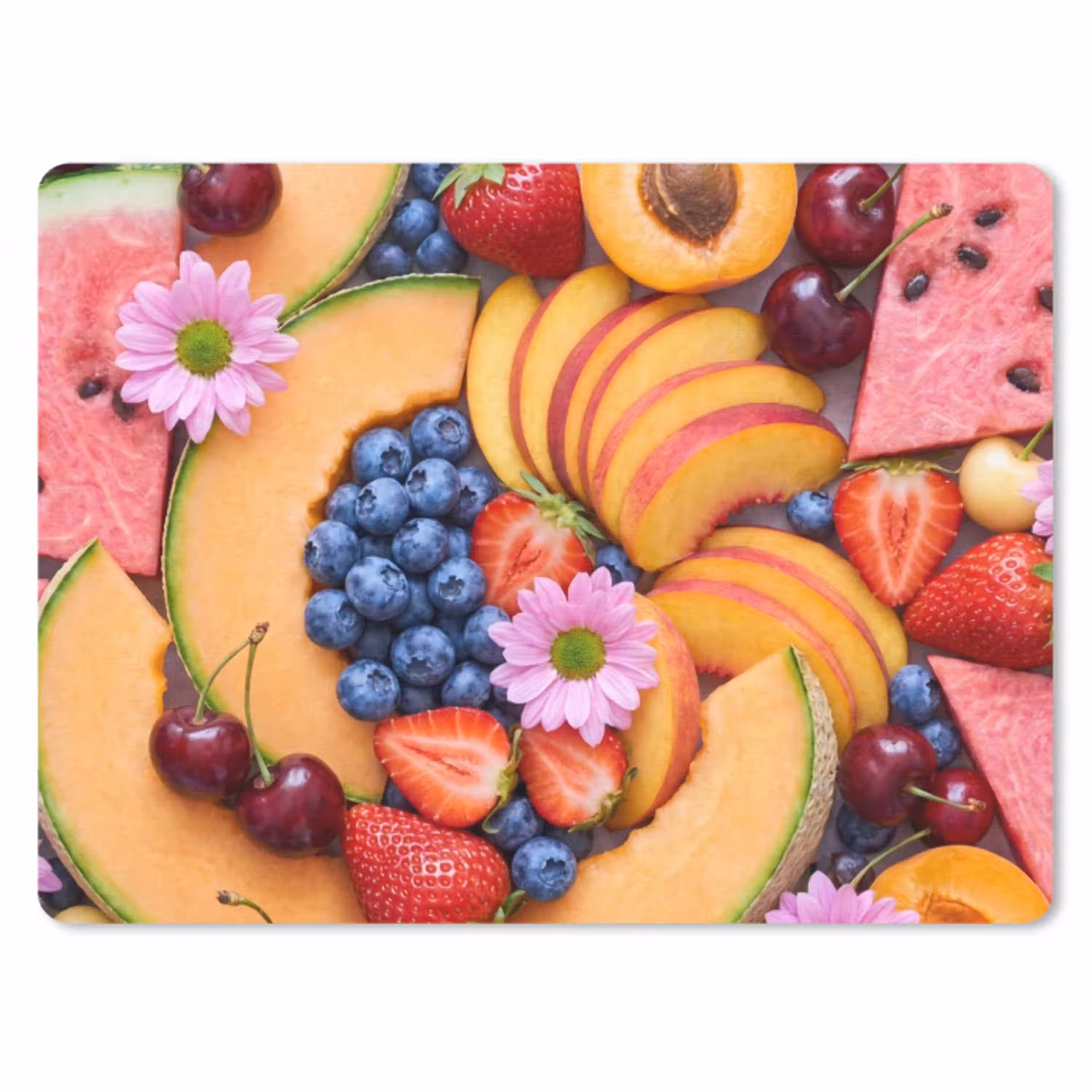 Eten - Fruit - Zomer - Kleurrijk muismat rubber klein -3d