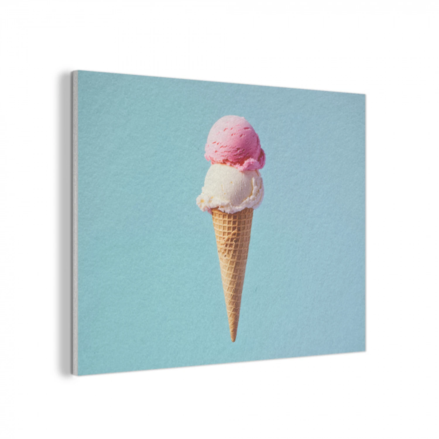 Bolletjes - Schepijs - Hoorntje - Blauw PET vilt klein -3d