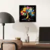 Boom - Kleurrijk - Bloemen - Zwart aluminium wit klein -sfeer5