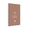 Quotes - Ons stekkie - Spreuken aluminium wit klein -3d