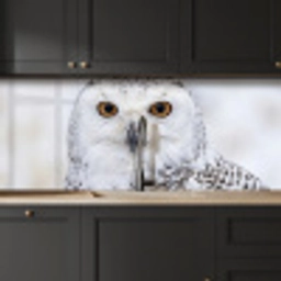 Sneeuwuil - Oog - Wildlife - Wit keuken achterwand 2 middel -sfeer1