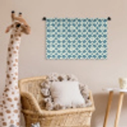 Patroon - Symmetrisch - Blauw Wandkleed katoen klein 269 -wsfeer5_kind