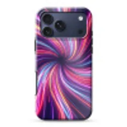 Abstract - Swirl - Futuristic - Neon Toughcase MagSafe Apple iPhone 17 Pro Max klein -3d