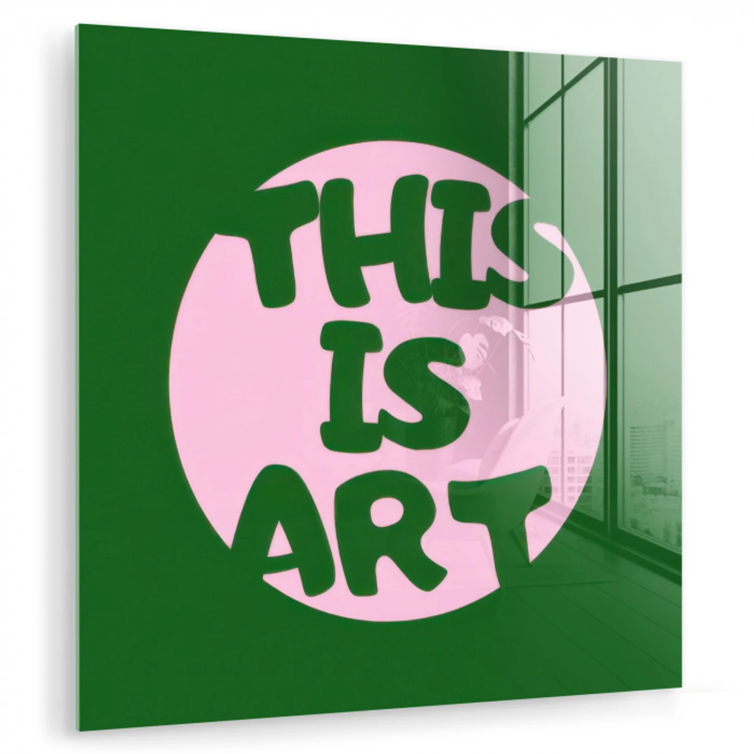 Cirkel - Roze - Tekst - Art plexiglas 5mm klein -zzzproduct_nieuw