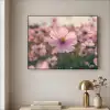 Bloemen - Paars - Wazig Textielframe zwart klein -sfeer2
