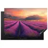 Lavendelveld - Zonsondergang - Paars Inductie beschermer vinyl 3mm klein -3d