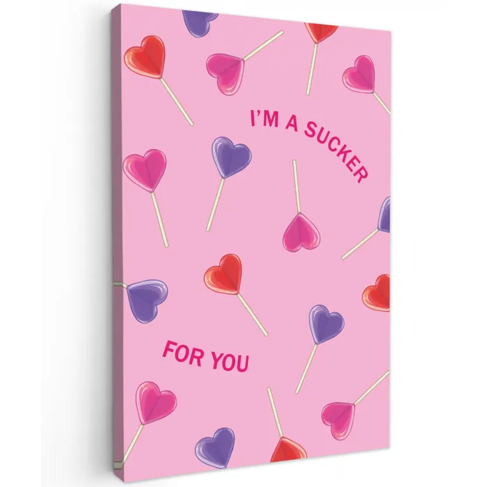 Lolly - Valentijn - Illustratie - Snoep canvas 2cm klein -z3d