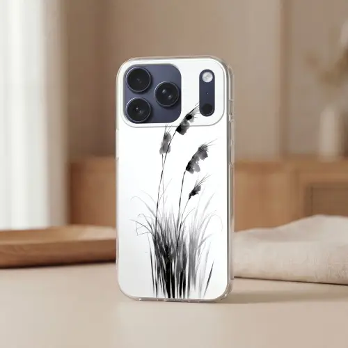 Minimalistisch - Stelen - Wit Telefoonhoesje iPhone 17 Pro klein -sfeer2