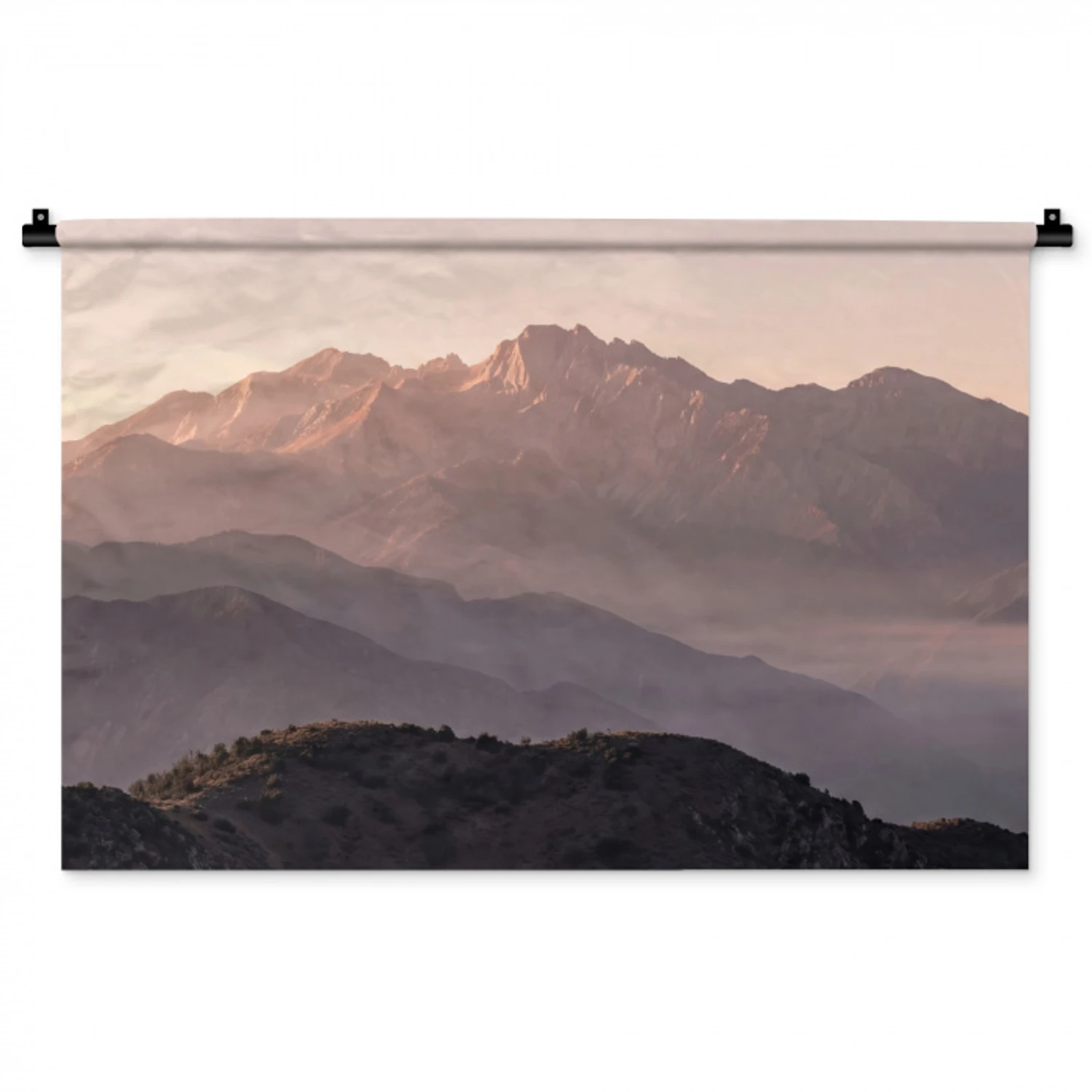 Panorama - Landschap - Bergen Wandkleed katoen middel -zz3d
