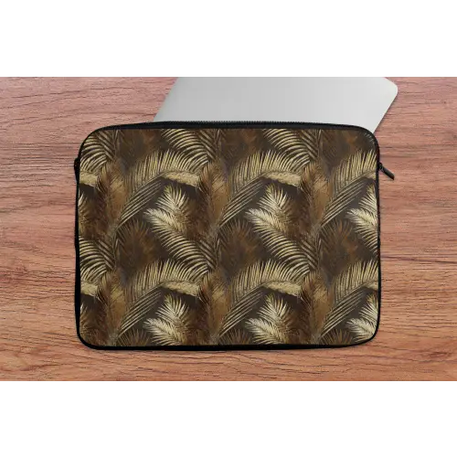 Tropisch - Bladeren - Goud laptophoes neopreen klein 279 -tafel