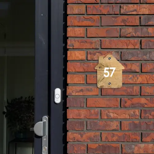Hout - Traditioneel Naambord Huisje klein -sfeer2