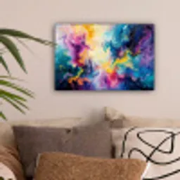 Verf - Kleurrijk - Zwart - Kleuren canvas 2cm klein -sfeer1