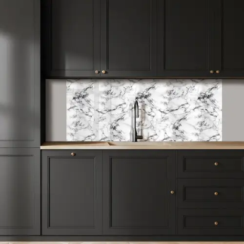 Marmer - Zwart - Dramatisch - Wit keuken achterwand 2 middel 871 -sfeer1