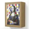 Mona Lisa - Mondriaan - Oude Meesters Light Box met kabel (Wandlamp) klein -3d