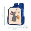 Muis - Saxofoon - Muziek Kinderrugzak - Blauw middel -productfoto_formaten