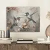 Kolibrie - Vogels - Bloemen - Planten PET vilt klein -sfeer1