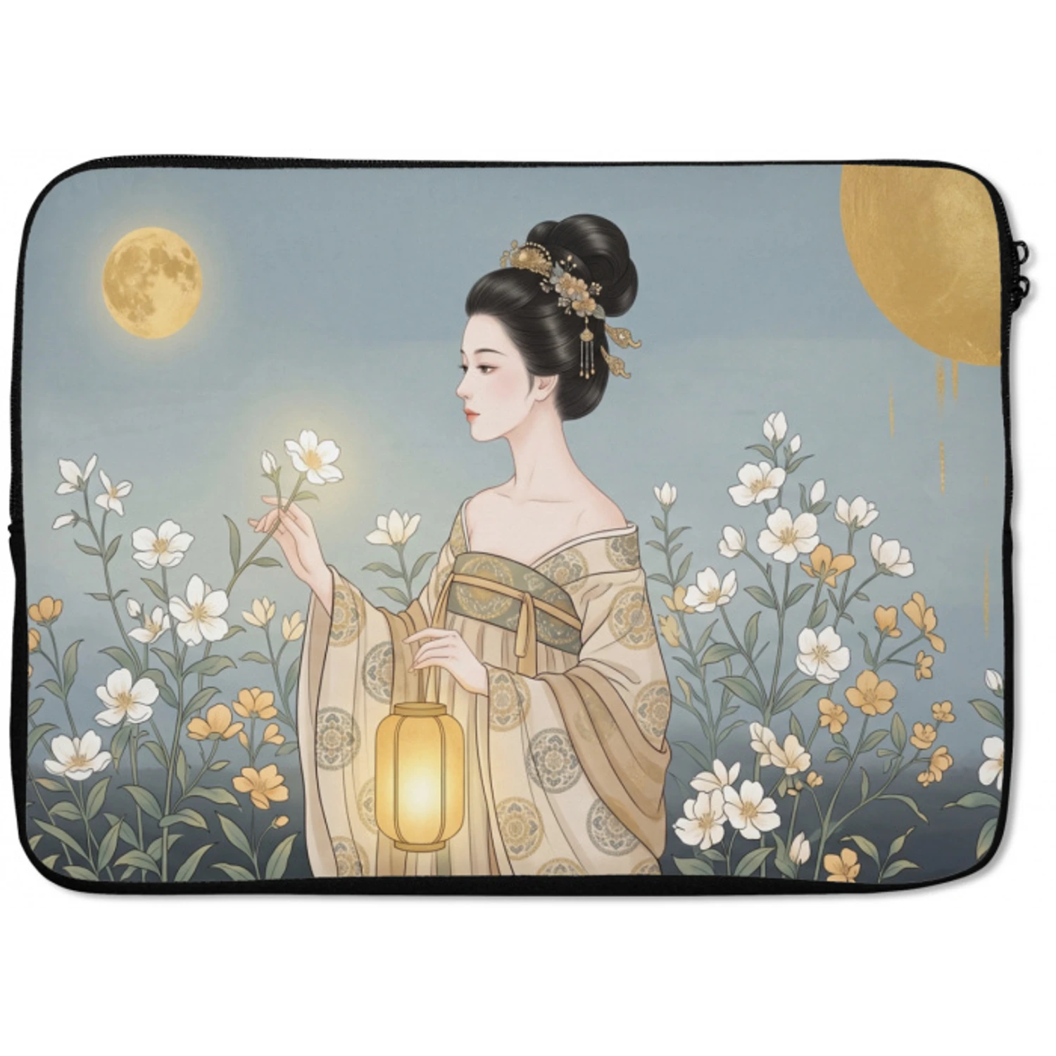 Aziatisch - Vrouw - Kimono laptophoes neopreen klein -zkaufland3dotto