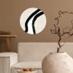 Abstract - Lijn - Design - Pastel Wandcirkel behangsticker klein -sfeer1
