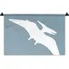 Dino - Pteranodon - Dinosaurus - Blauw Wandkleed katoen klein -zz3d