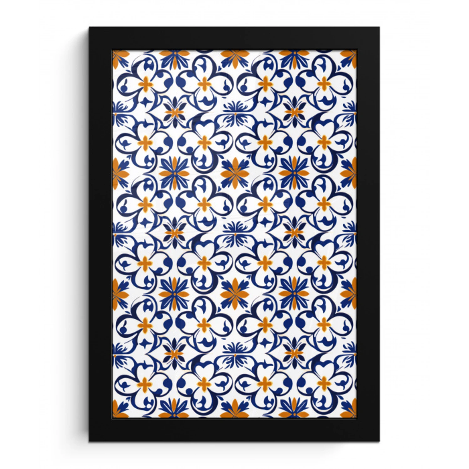 Patroon - Modern - Kleurrijk fotolijst zwart zonder passe partout klein 224 -3d