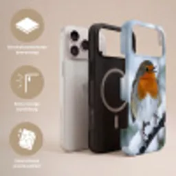 Roodborstje - Tak - Sneeuw - Winter - Levendig Toughcase MagSafe Apple iPhone 17 Pro Max klein -USP_Lagen_NL
