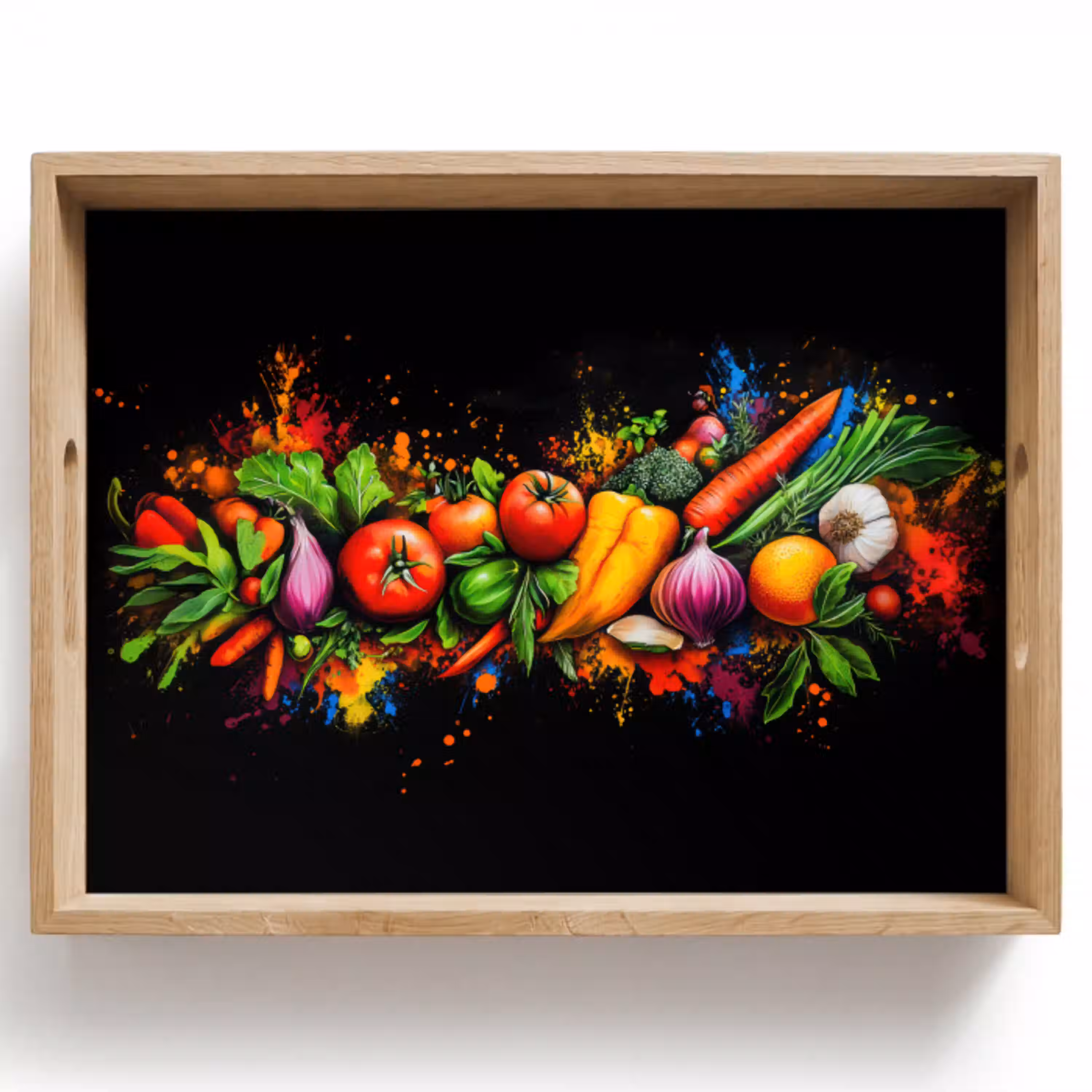 Groente - Eten - Kruiden - Graffiti - Koken Dienblad Rechthoek middel -z3d_shopping