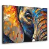 Olifant - Kunst - Dieren Textielframe zwart klein -3d