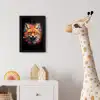 Graffiti - Vos - Zwart - Pop art fotolijst zwart zonder passe partout klein -usfeer4_kinderkamer