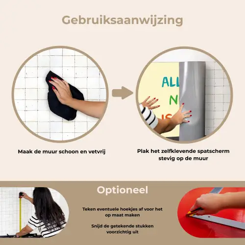 Hartje -  Moeder - Tekst - Kleurrijk keuken achterwand spatscherm klein -gebruiksaanwijzing_NL