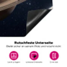 Planeten - Saturnus - Ruimte Inductie beschermer vinyl 3mm klein -zzzzzzz-lf-onderkant