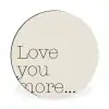 Minimalistisch - Love - Beige Wandcirkel aluminium klein -3d