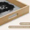 Vrouw - Pasta - Zwart - Wit Dienblad Rechthoek middel -USP_HandgreepNL