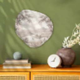 Rivierlandschap - Bergen - Natuur - Vintage - Beige Wandcirkel Organisch Forex 3mm klein -sfeer2