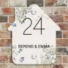 Bloemen - Beige - Klassiek Naambord Huisje klein -sfeer6