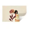 Vrouw - Minimalistisch - Bloem Muursticker klein -3d