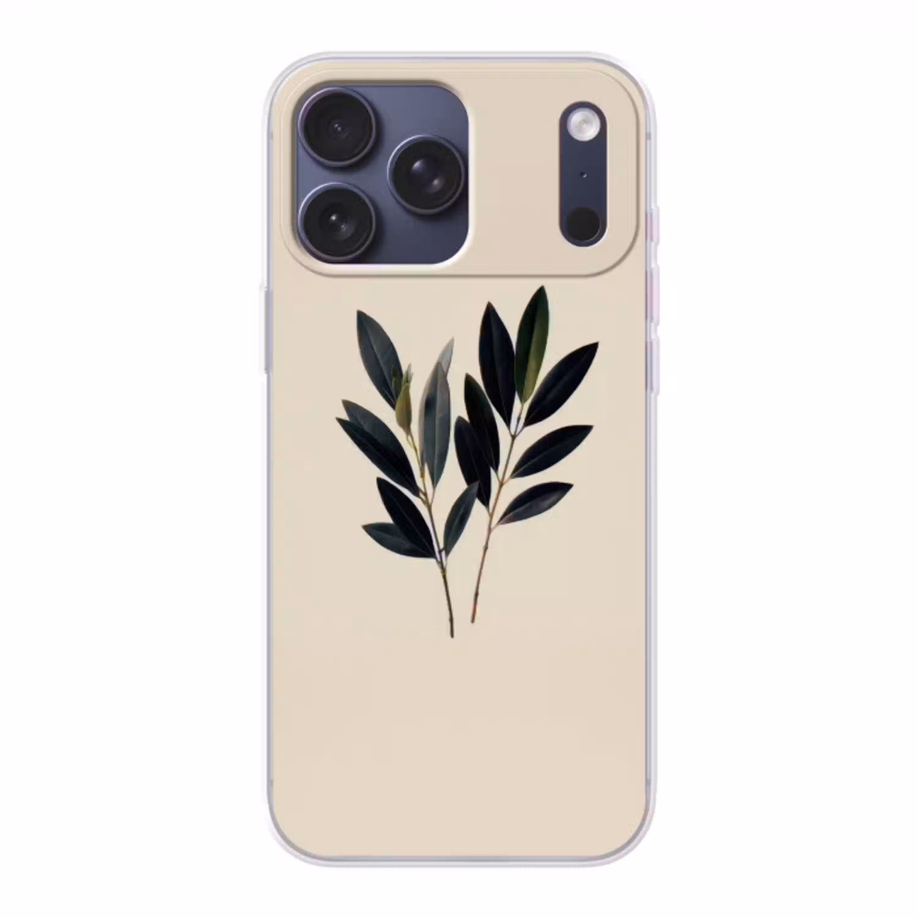Ovaalvormige bladeren - Diep groen - Symmetrisch Telefoonhoesje iPhone 17 Pro Max klein -3d