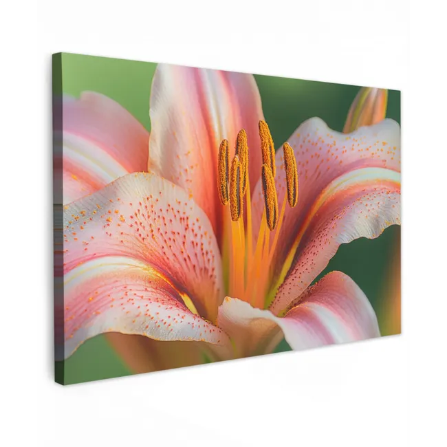 Buiten canvas - Lelie - Close up - Lichtroze