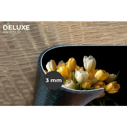 Geel - Tulpen - Vaas - Bloemen Placemat vinyl groot -closeup